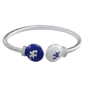 Kentucky Wildcats Brady Silver Tone Cuff Bracelet, NCAA